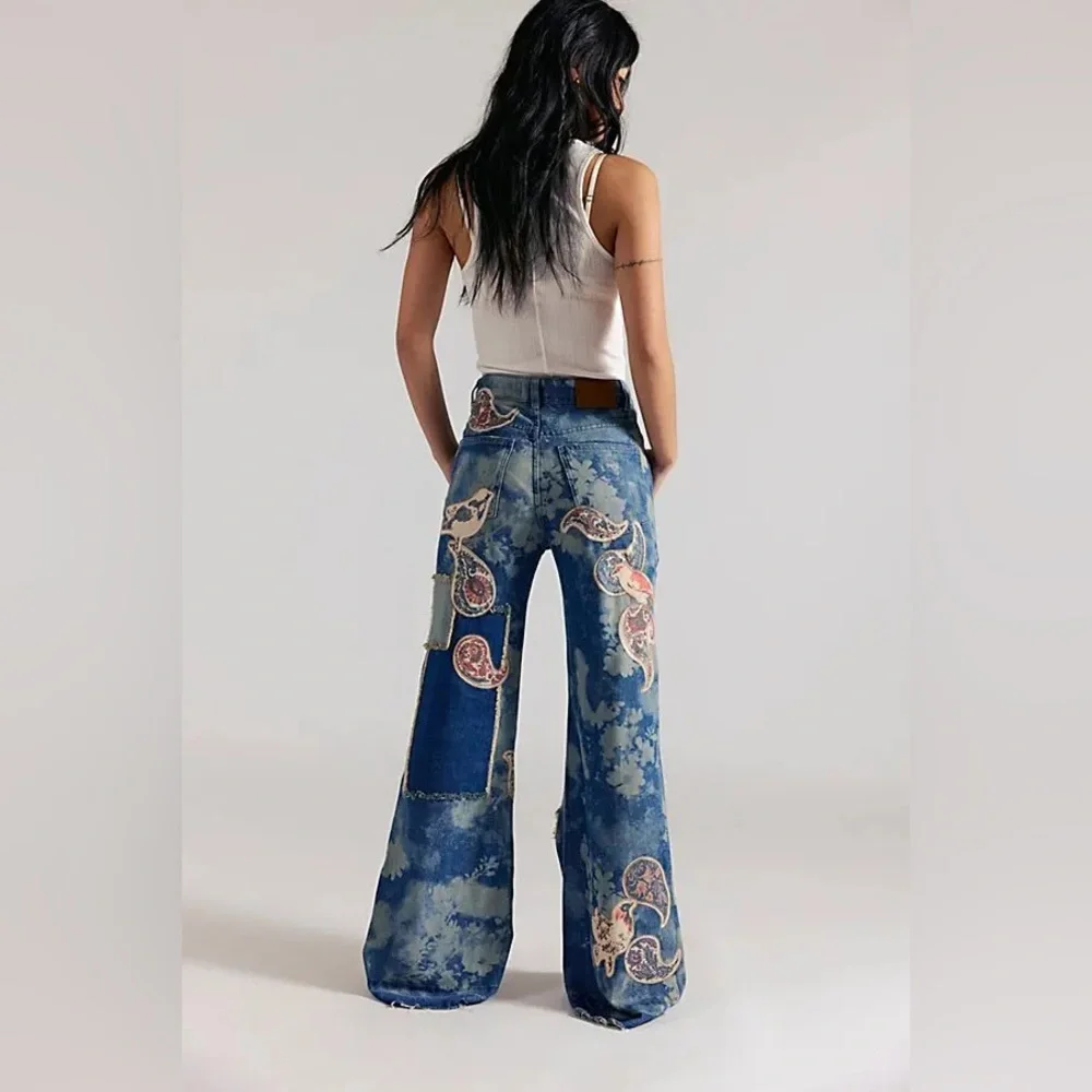 NWT We The Free Flying High Patched Jeans ~Free Bird~ - Picture 2 of 6